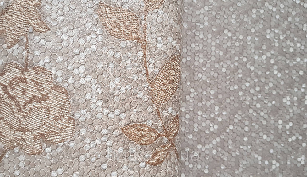 Шпалери вінілові на флізеліні AdaWall Signature1.06х10 квіти гілки листя структурне золотисте 3д Київ - фото 6