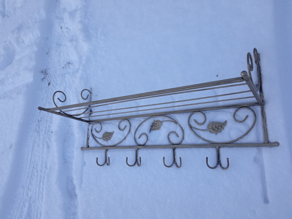 Вішалка кована настінна середня M-081 для одягу Київ - фото 6