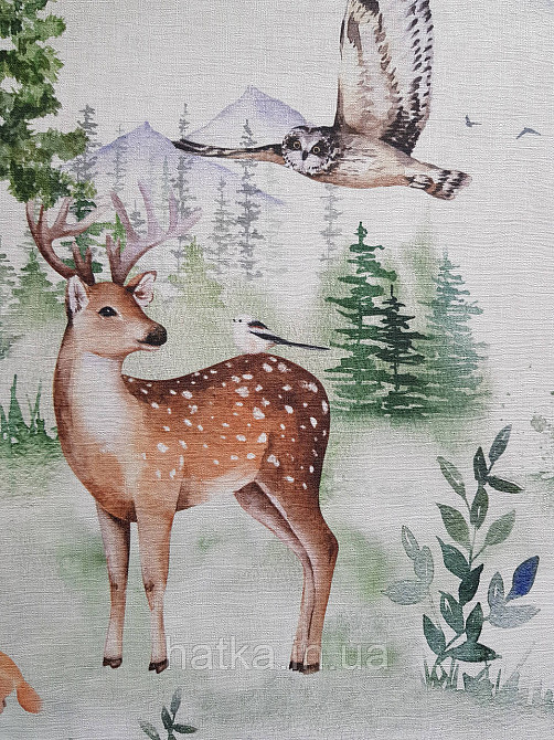 Обои винил на флизелине AS Creation Mia and Paul 0.53х10 детские животные олени лисицы птицы деревья Киев - изображение 3