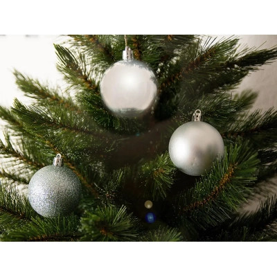 Ялинкова іграшка House Of Seasons H&amp;S 10 шт 6 см Сріблястий (8720362101833) Вінниця - фото 3