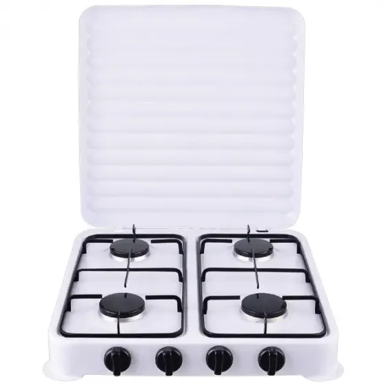 Настольная газовая плита, плита на 4 конфорки Domotec MS 6604 , таганок Коломия