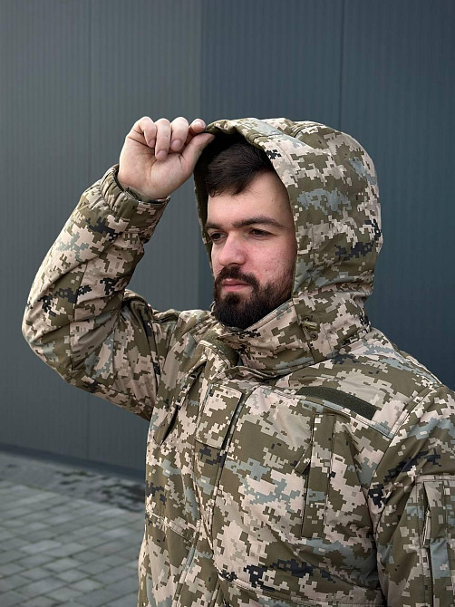 Тактичний чоловічий зимовий піксельний бушлат -30 армійська куртка бушлат зимова усі розміри Львів - фото 3