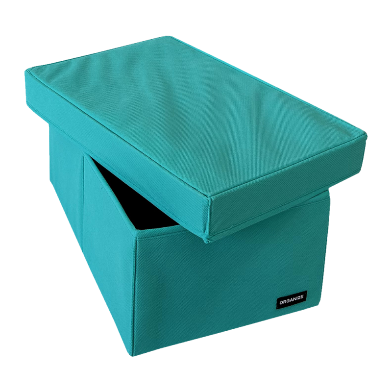 Ящик для хранения на два отделения с крышкой 40x25x16 см HY-2V-kr (Лазурный) Сумы - изображение 6