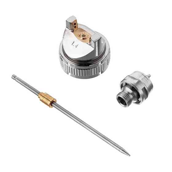 Комплект форсунки 1,4 мм для фарбопульта HVLP PT-0102 (форсунка, повітряна головка, голка) INTERTOOL PT-2001 Київ