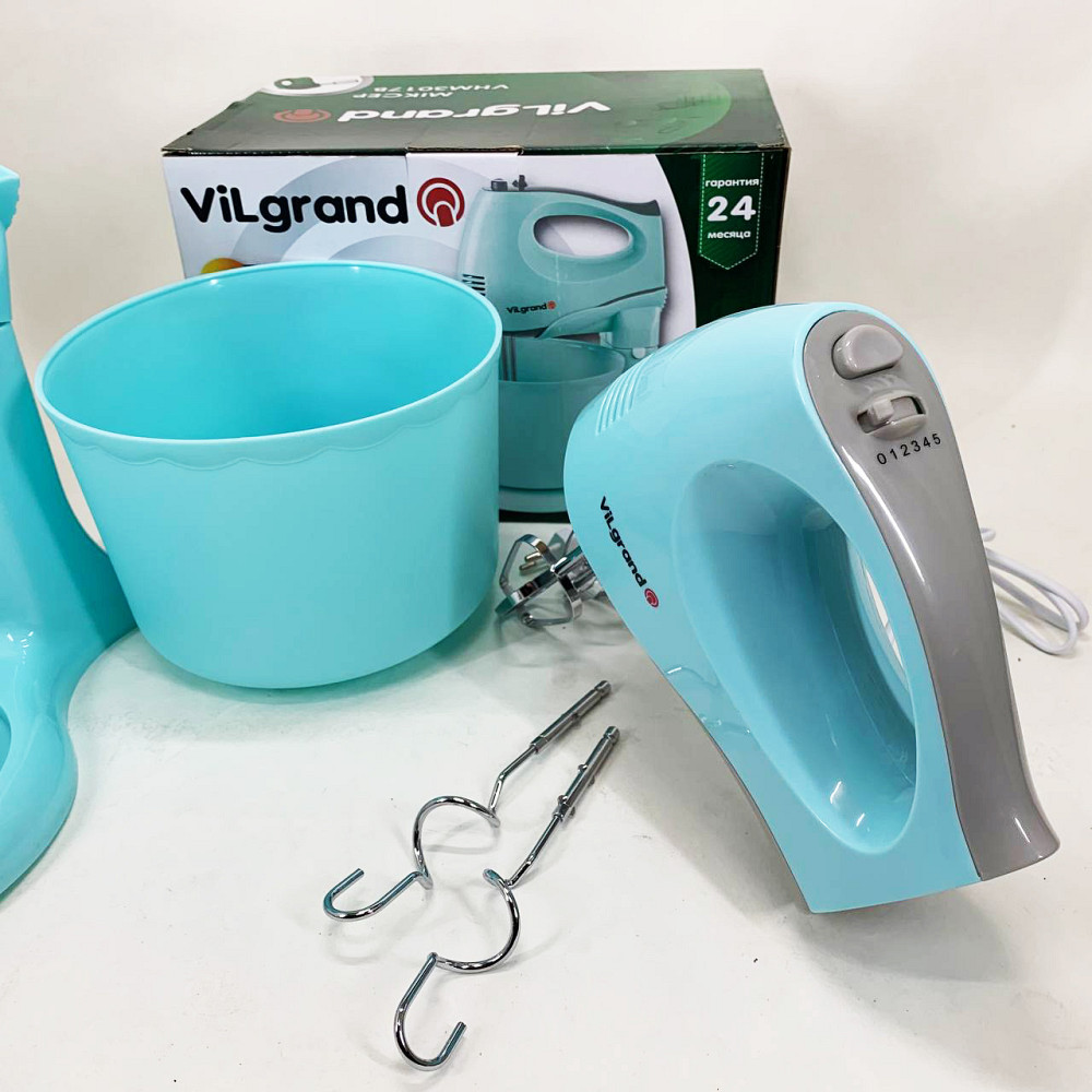Кулинарный миксер ViLgrand VHM3017B 300Вт, Стационарный тестомес для дома, Стационарный миксер с чашей JD-84 Львов - изображение 18