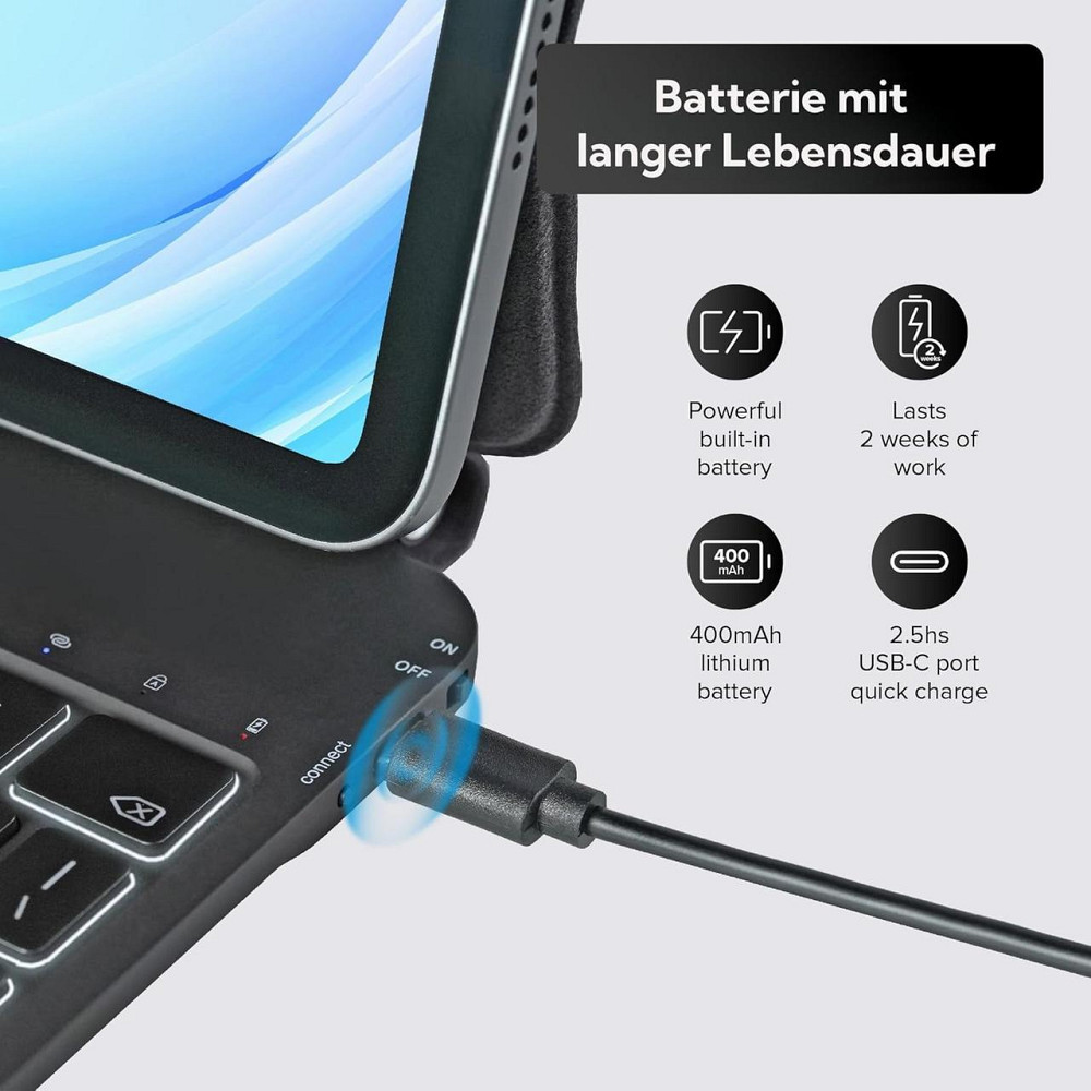 Чехол клавиатура X9 Black для iPad Air 13 2024 и iPad Pro 12.9 iPad Pro 6/5/4/3 поколения 2022 2021 2020 и 2018 лет Днепр - изображение 5