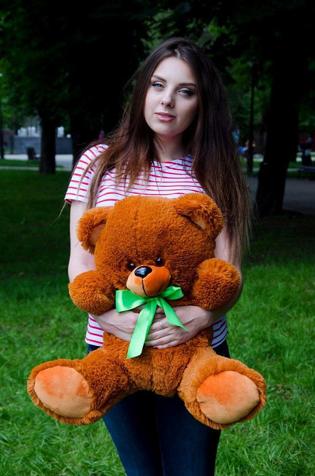 М'яка  іграшка подарунок на 8 березня плюшевий ведмедик Томии 65 см Коричневий Тернопіль - фото 1