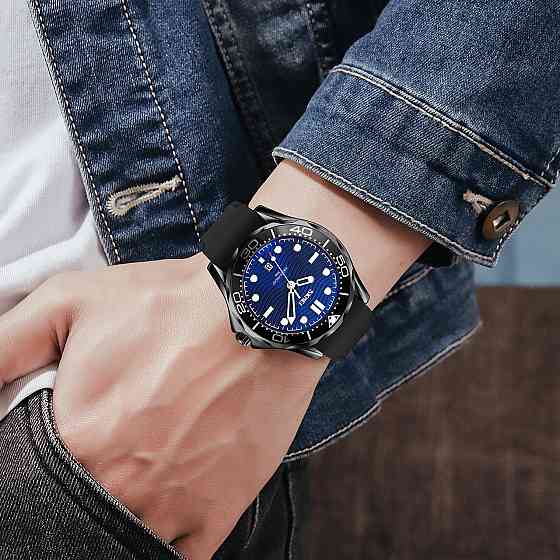 Skmei 9276PBKBU Black-Blue Silicone Strap SBR Киев