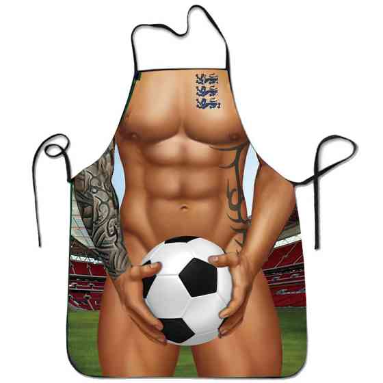 Прикольний фартух для чоловіків Футболіст 80 на 60 см різнобарвний Київ