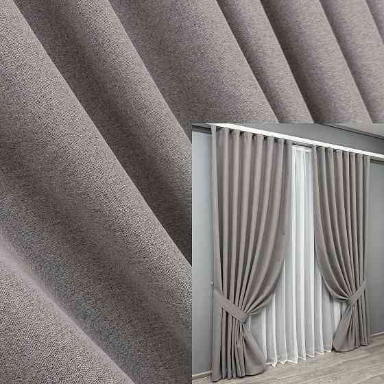 Комплект готовых штор VR-Textil Блэкаут двусторонний ASHEN NIGHT № 1850ш Бежево-серый 200х290 см 2 шт (32-230) Киев