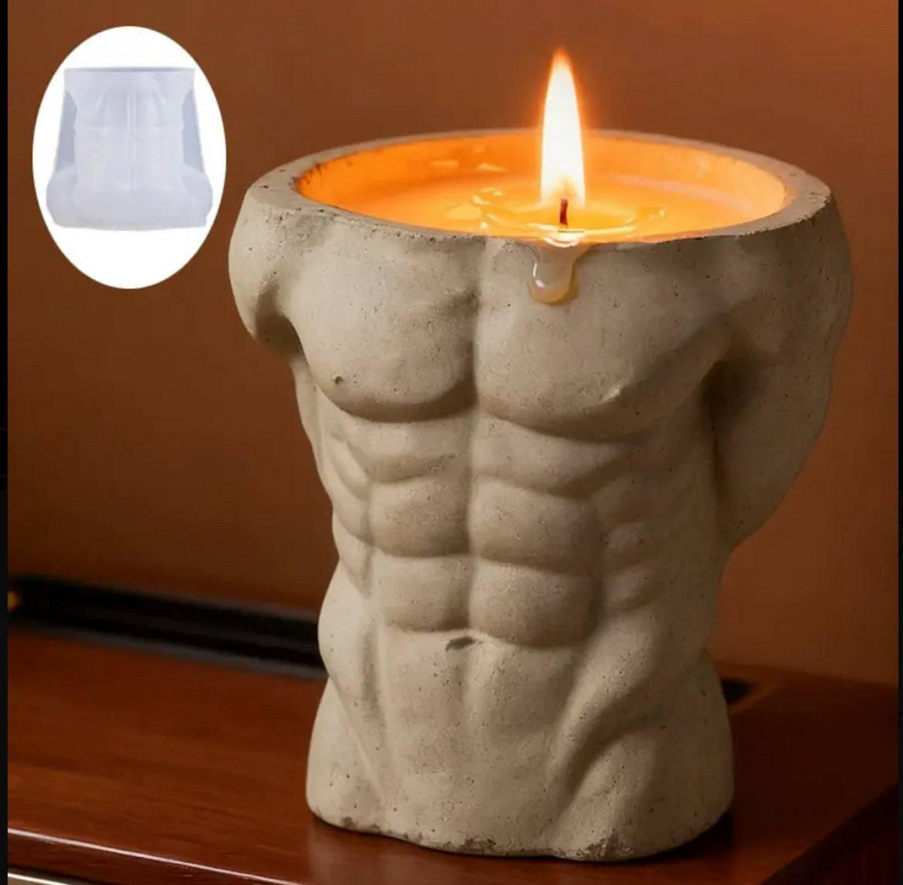 Силиконовый молд мужской торс для свечей и декора Киев - изображение 3