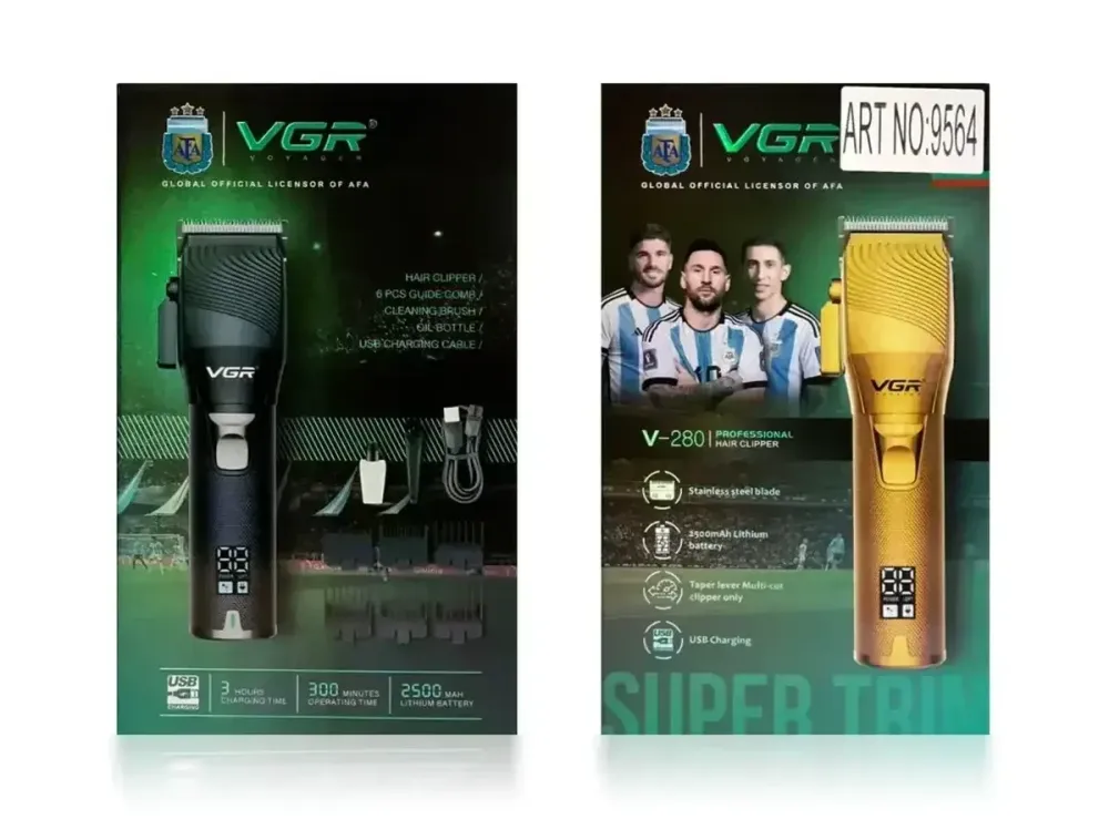 Машинка для стрижки волосся VGR V-280 бездротова, 6 насадок, дисплей, акумулятор 2500 мАг, 300 хв роботи Одеса - фото 7