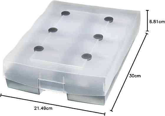 Коробка для визиток HAN VIP XXL на 2200 шт з 8 підкладками та направляючими прозоро-сіра Киев