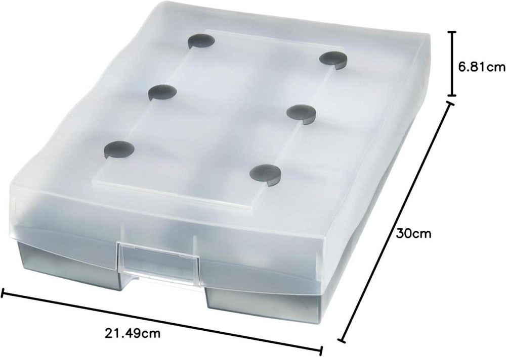 Коробка для визиток HAN VIP XXL на 2200 шт з 8 підкладками та направляючими прозоро-сіра Киев - изображение 4