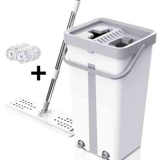 Швабра авто отжим для уборки Scratch, Швабра с ведром для полоскания, Лентяйка с отжимом OK-29 Киев