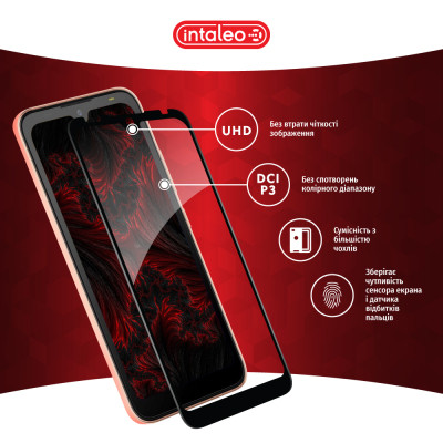 Стекло защитное Intaleo Full Glue Tecno Pop 5 Go Black (1283126573378) Винница - изображение 4