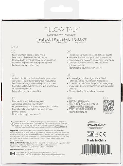 Розкішний вібратор Pillow Talk - Racy Pink з кристалом Сваровські для точки G, подарункове паковання Львів - фото 10