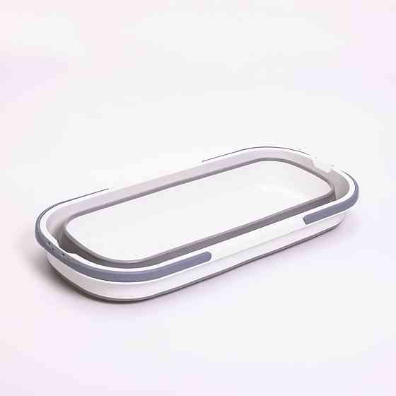 Складне відро-таз із пластику з силіконовими вставками для дому, дачі та подорожей HP-35015-2 Київ