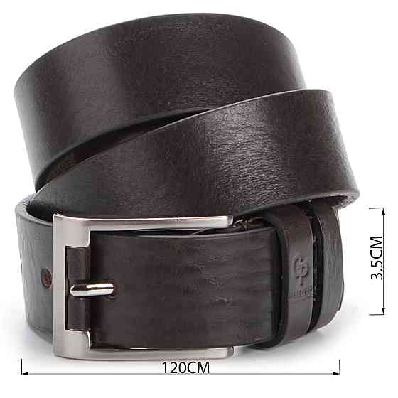 Мужской элитный кожаный ремень GRANDE PELLE 00776 Коричневый Киев