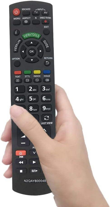 Пульт дистанционного управления Panasonic N2QAYB000487 черный запасной универсальный для телевизора Viera IR Киев - изображение 4