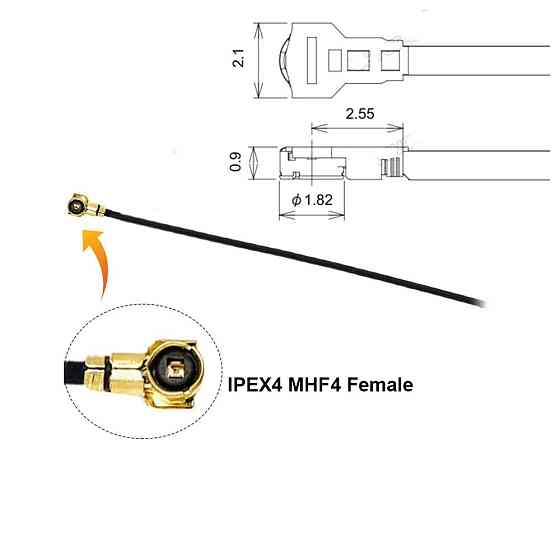 Кабель-перехідник RF CAB-RF-END-IPX/IPEX4/U.FL RG113-015 Полтава