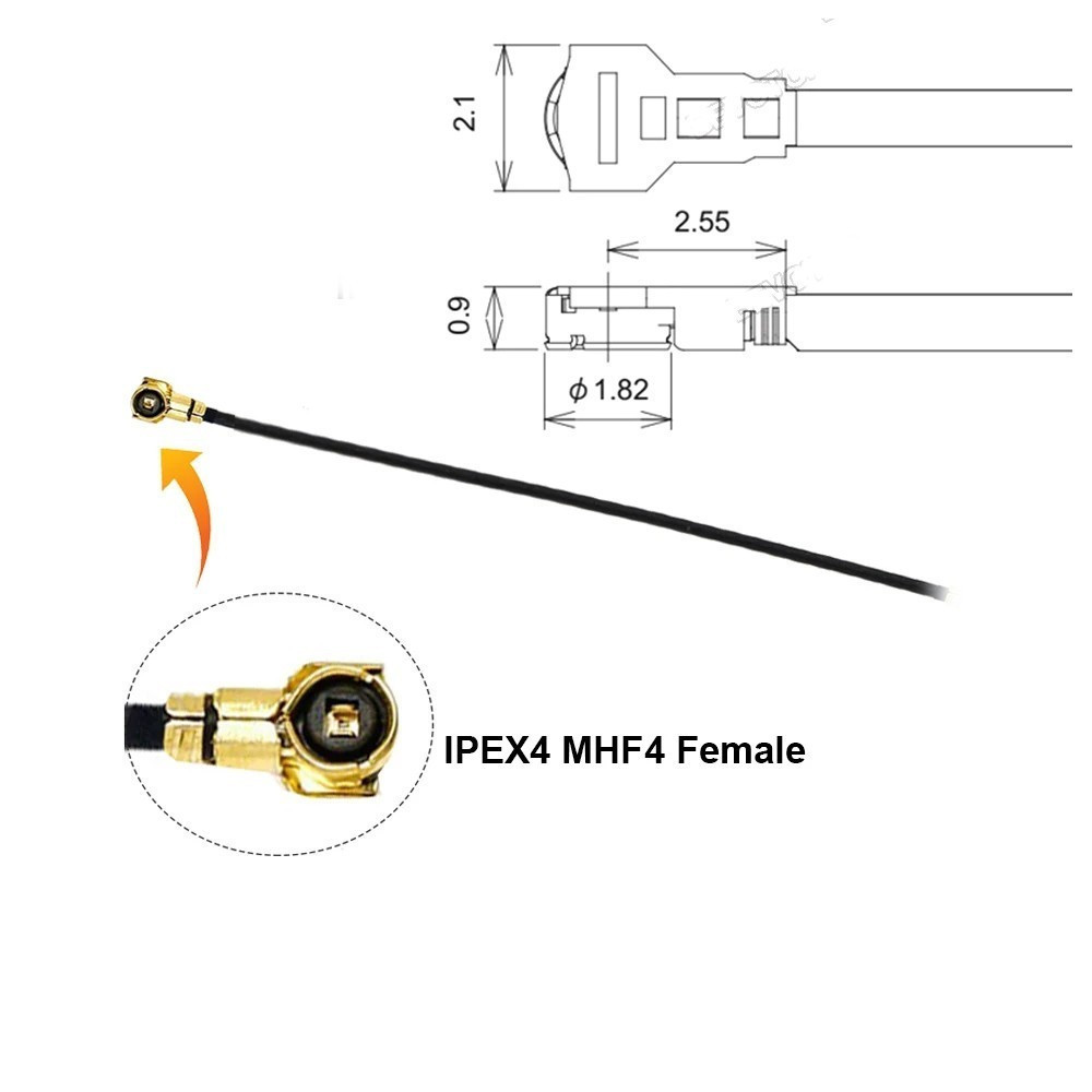 Кабель-перехідник RF CAB-RF-END-IPX/IPEX4/U.FL RG113-015 Полтава - изображение 1