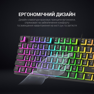 Клавиатура GamePro MK80R Red Switch RGB USB Black (MK80R) Винница - изображение 9
