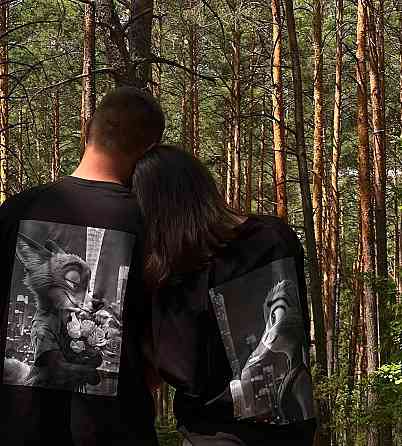 Парні oversize футболки для пари "WASSUP RIRI?" / “WASSUP ROCKY?” Бежевий, XXL, S Чернівці