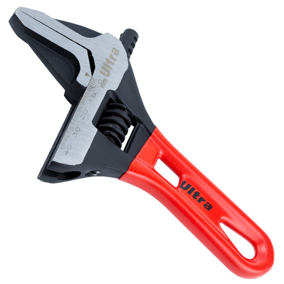 Ключ розвідний з тонкими губками 190мм/0-46мм укорочений CrV СИЛА Житомир - фото 8