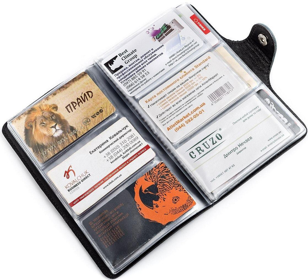 Візитниця велика Shvigel 13906 шкіряна Синя Київ - фото 2