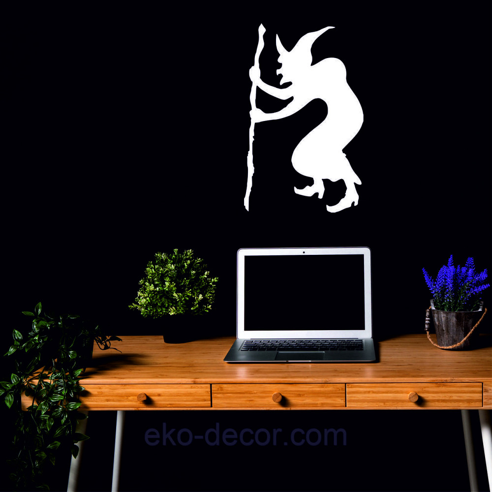 Декоративное настенное Панно «Ведьма», Декор на стену 50*31 см, Белый Киев - изображение 6