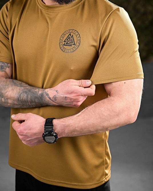 Тактична потовідвідна футболка Oblivion руни койот ДЛ7033 Одеса - фото 4