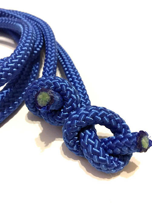 Скакалка гімнастична для гімнастики художньої 3 метри синя 10 мм дитяча спортивна мотузкова Кам'янське - фото 3