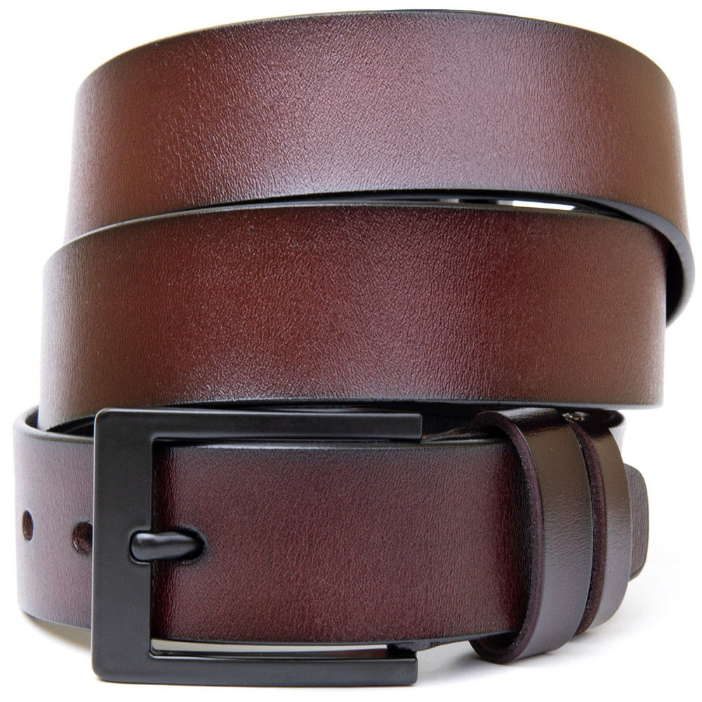 Ремінь з затемненою пряжкою чоловічий Vintage 20380 Коричневий Київ - фото 1