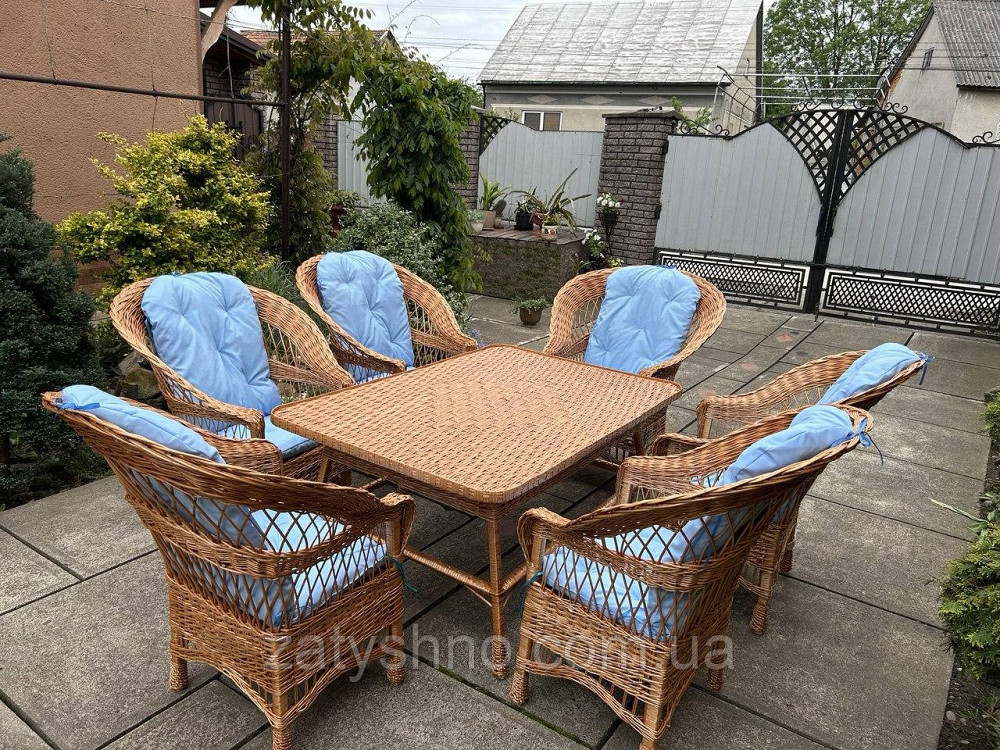 Меблі плетені з великим столом Київ - фото 7