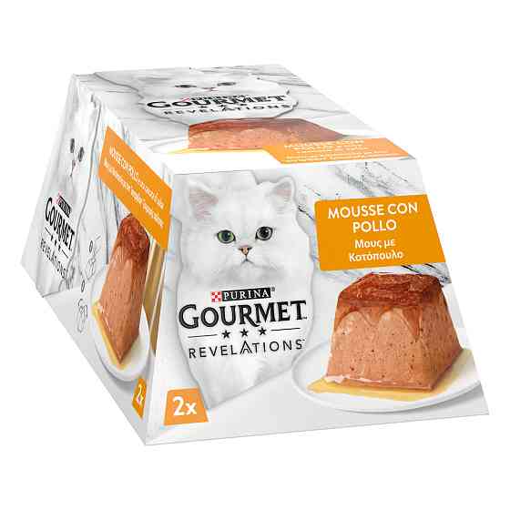 Вологий корм GOURMET Revelations для дорослих котів, мус з підливкою, що стікає, з куркою, 2x57 г Київ