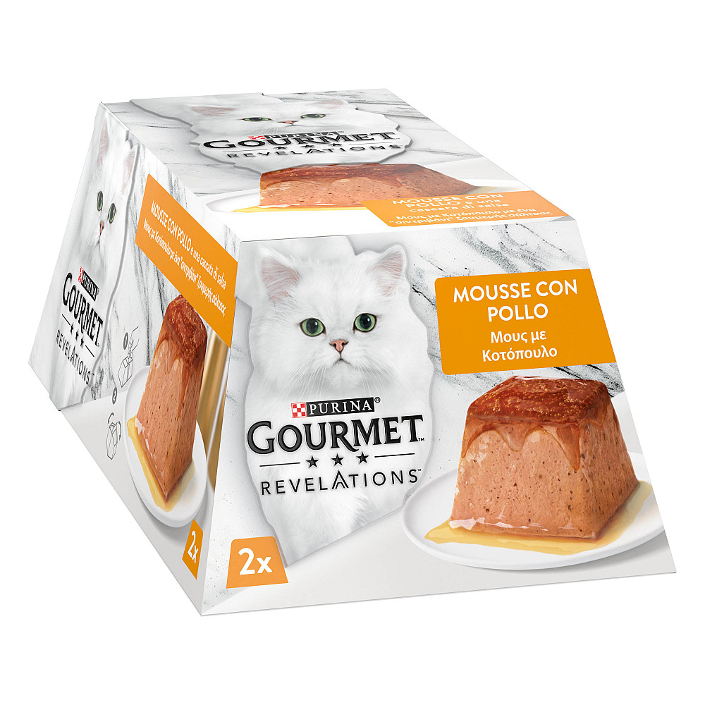 Вологий корм GOURMET Revelations для дорослих котів, мус з підливкою, що стікає, з куркою, 2x57 г Київ - фото 3
