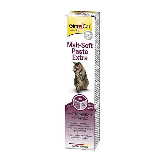 Паста GimCat Every Day Malt-Soft Paste Extra для котів, виведення шерсті зі шлунку, 20 г Вінниця