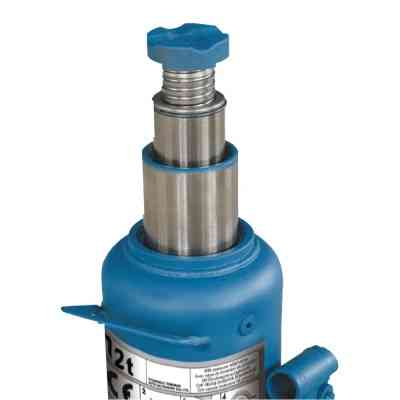 Домкрат GTM гідравлічний пляшковий 12т (240-590мм) двохштоковий (TH812001) Вінниця