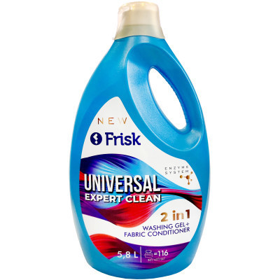Гель для прання Frisk Universal Expert Clean 2 in 1 5.8 л (4820197121281) Вінниця - фото 1