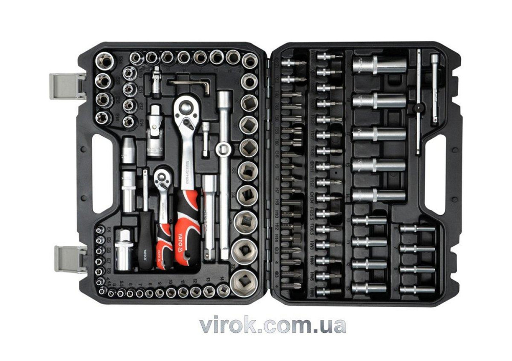 Набір головок торцевих YATO : квадрат 1/2