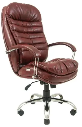 Офісне Крісло Керівника Richman Valencia Madras Firenze Хром М2 AnyFix Коричневий Київ