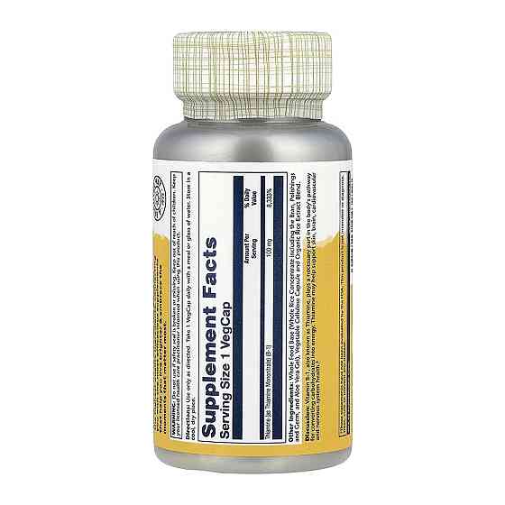 Витамин В-1 Solaray Vitamin B-1 100mg - 100 vcaps Луцк