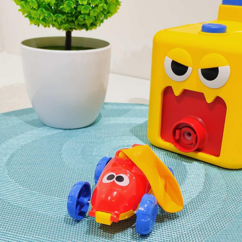 Установка з повітряними кульками Монстрік 2 машинки пакетик з кульками механічний принцип запускник Жовта (KB 133) Чернігів - фото 2