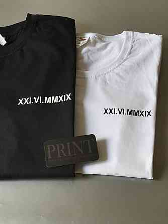 Парні футболки для закоханих хлопця та дівчини — з латинськими датами вашої річниці Чернівці