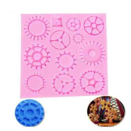 Молд силиконовый Стимпанк механизмы 80 на 78 мм розовый Киев
