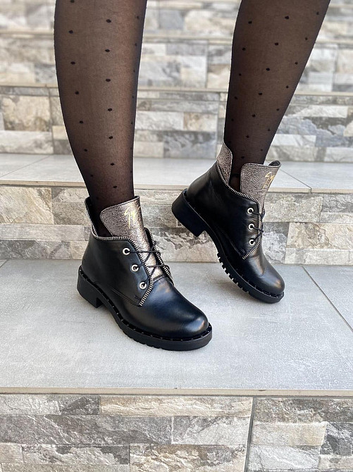 Черевики жіночі D and V чорні натуральна шкіра 36р. (1223) Коломыя - изображение 8