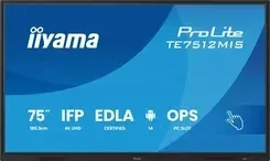 Интерактивная доска Iiyama Monitor 75 '' Te7512Mis-B4Ag 40Pkt (TE7512MISB4AG) Киев - изображение 1