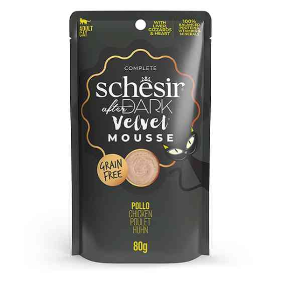 Schesir After Dark Chicken ШЕЗИР КУРИЦА мусс, натуральные консервы для котов, пауч 80г Киев