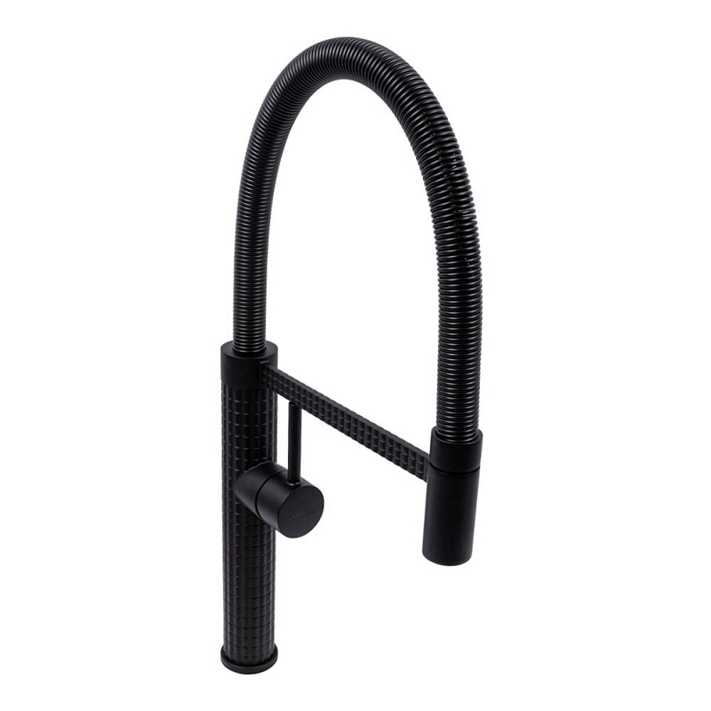 VAS1 гнучкий змішувач з тримачем VALESO (чорний гусак, матовий чорний корпус) Коломыя - изображение 1